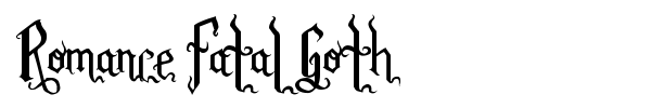 Romance Fatal Goth font preview